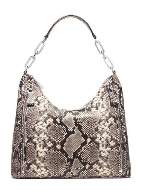 michael kors snakeskin tote bag|Michael Kors snakeskin shoulder bag.